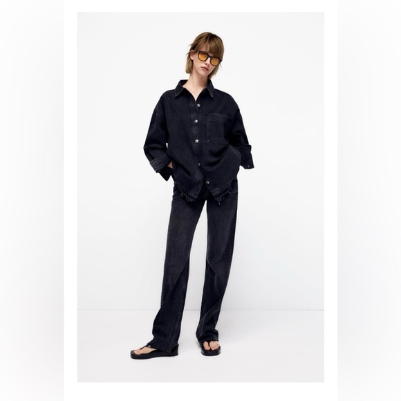 Zara oversized denim overshirt - Picture 1 of 4